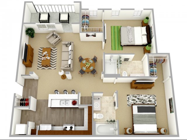 Catawba 2 Bed Apartment Nexus At Sandhill