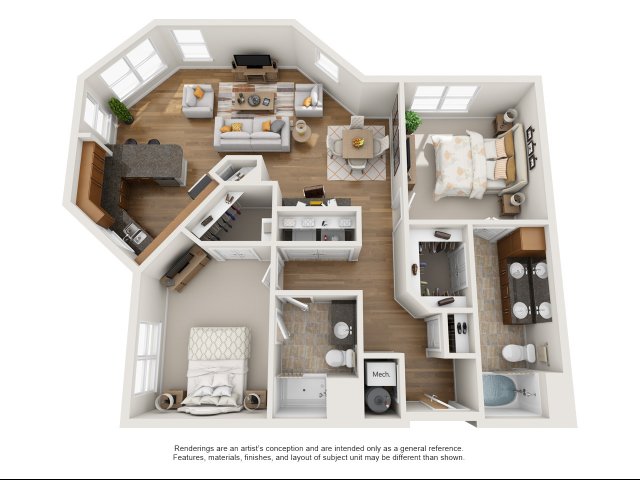 2 Bedroom Apartments Aura At Quarterpath