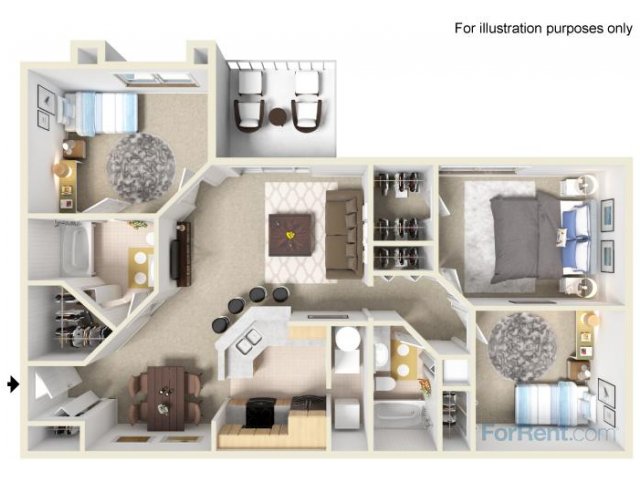 3 bed / 2 bath apartment in west palm beach fl | royal st george