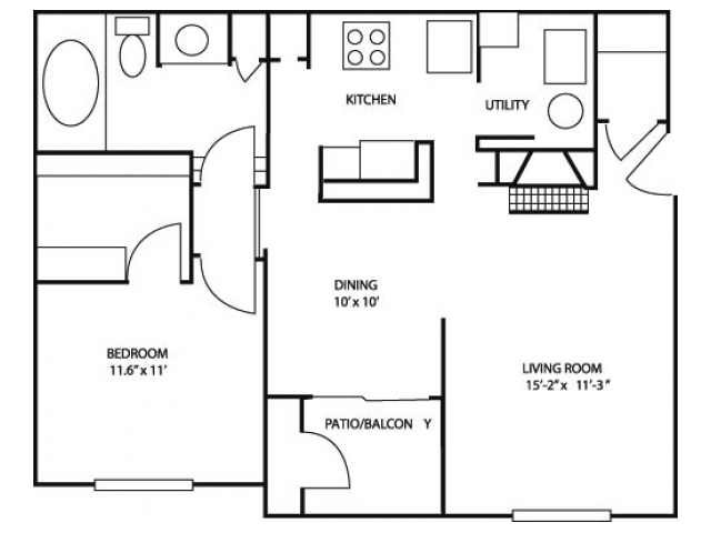 1 Bed 1 Bath Apartment In Austin Tx River Stone Ranch