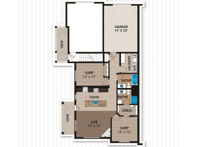 Floor Plan D1 | Bergamont Townhomes | Apartments in Oregon, WI