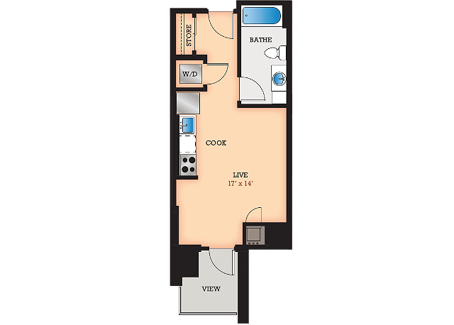 Floor Plan E | Domain | Apartments in Madison, WI