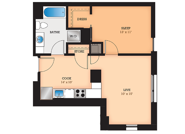 Floor Plan B2 | Domain | Apartments in Madison, WI