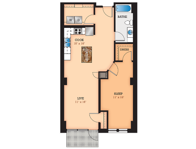Floor Plan C2 | Domain | Apartments in Madison, WI