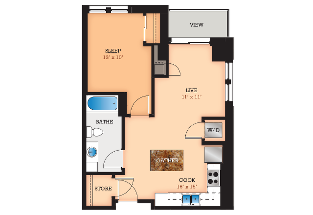 Floor Plan G | Domain | Apartments in Madison, WI