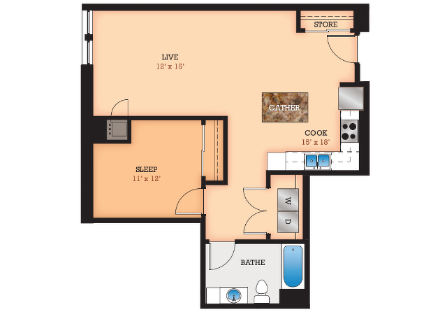 Floor Plan N | Domain | Apartments in Madison, WI