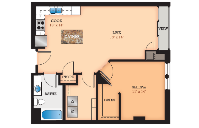 Floor Plan Q | Domain | Apartments in Madison, WI