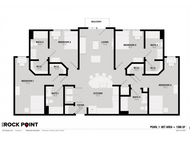 Floor Plan 6 | UA Off Campus Housing Tuscaloosa | 513 Rock Point