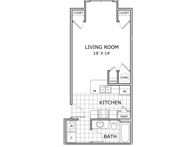 floor plan image for studio apartment