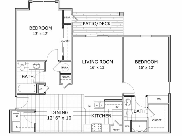 2 Bedroom 2 Bed Apartment Marion Park Apartments