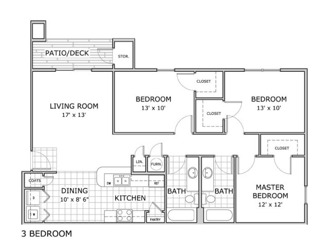 3 bed / 2 bath apartment in springfield mo | hawthorn suites apartments