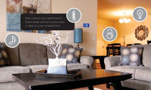 TLC Properties smart apartment living room and dining room