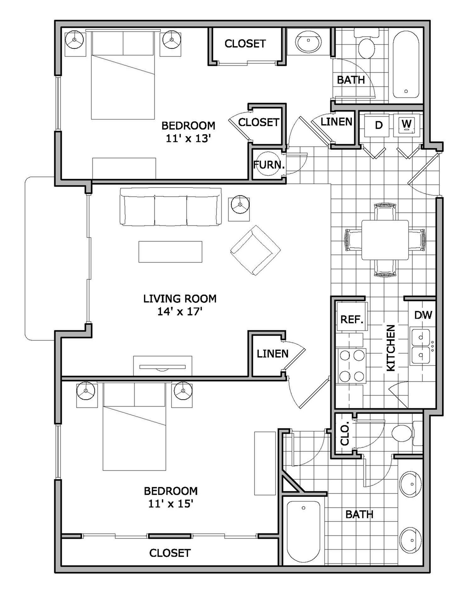 2 Bedroom California Suite 2 Bed Apartment The Abbey