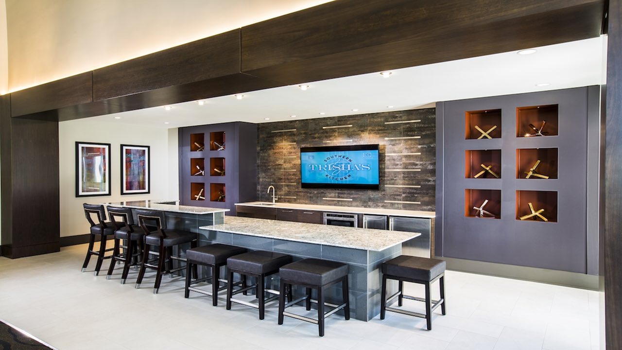 Entertain with a convenient bar and kitchen in our clubhouse. Entertain with a convenient bar and kitchen in our clubhouse.