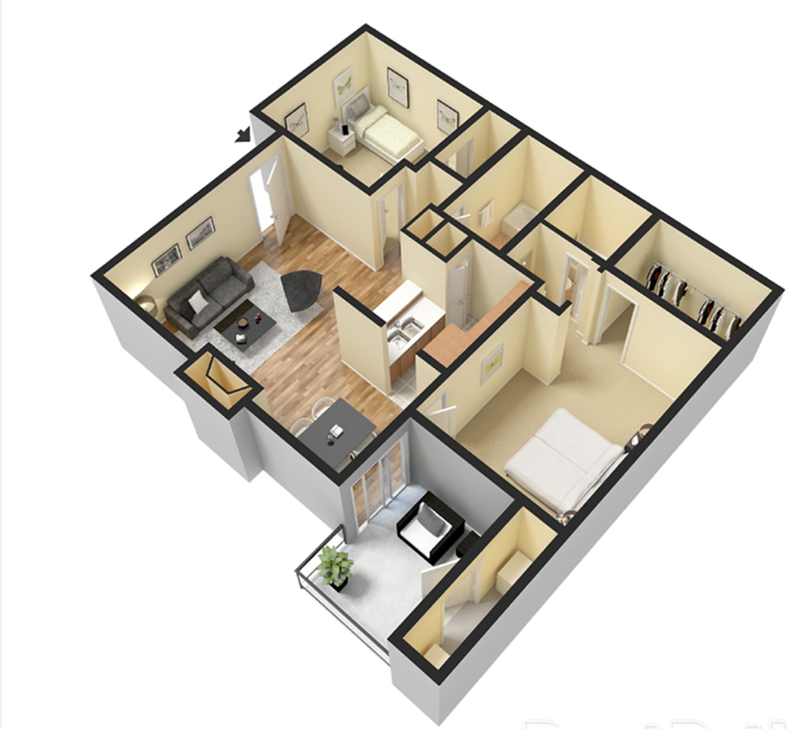 900 Sq Ft Apartment Floor Plan Apartment Poster