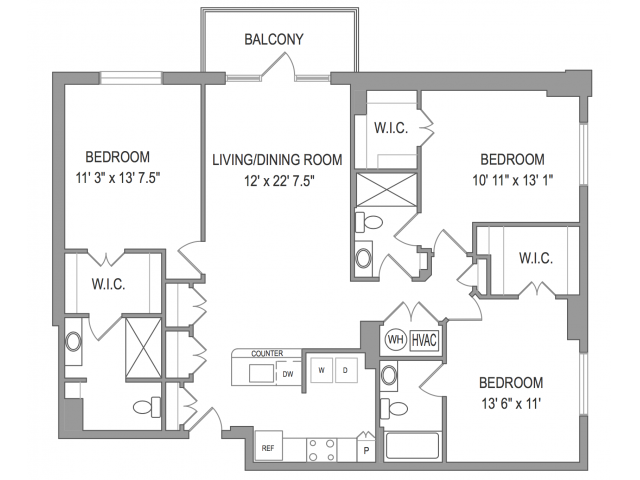 i3x3i Balcony 3 Bed Apartment Henderson Park