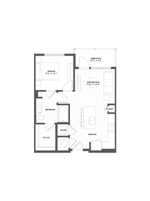 A1-HC Floor Plan Image