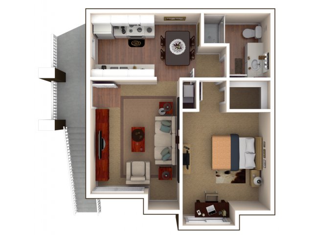 1 Bed 1 Bath Apartment In Fresno Ca Bulldog Village