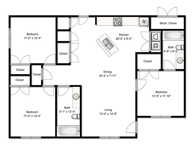 Featured image of post 3Bedroom Flat Plan : We have plans to suit a wide range of different block sizes, configurations and frontages.