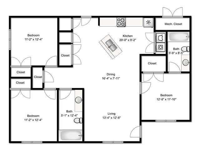 3 Bed 2 Bath Apartment In Logan Ut Logan Gateway Apartments